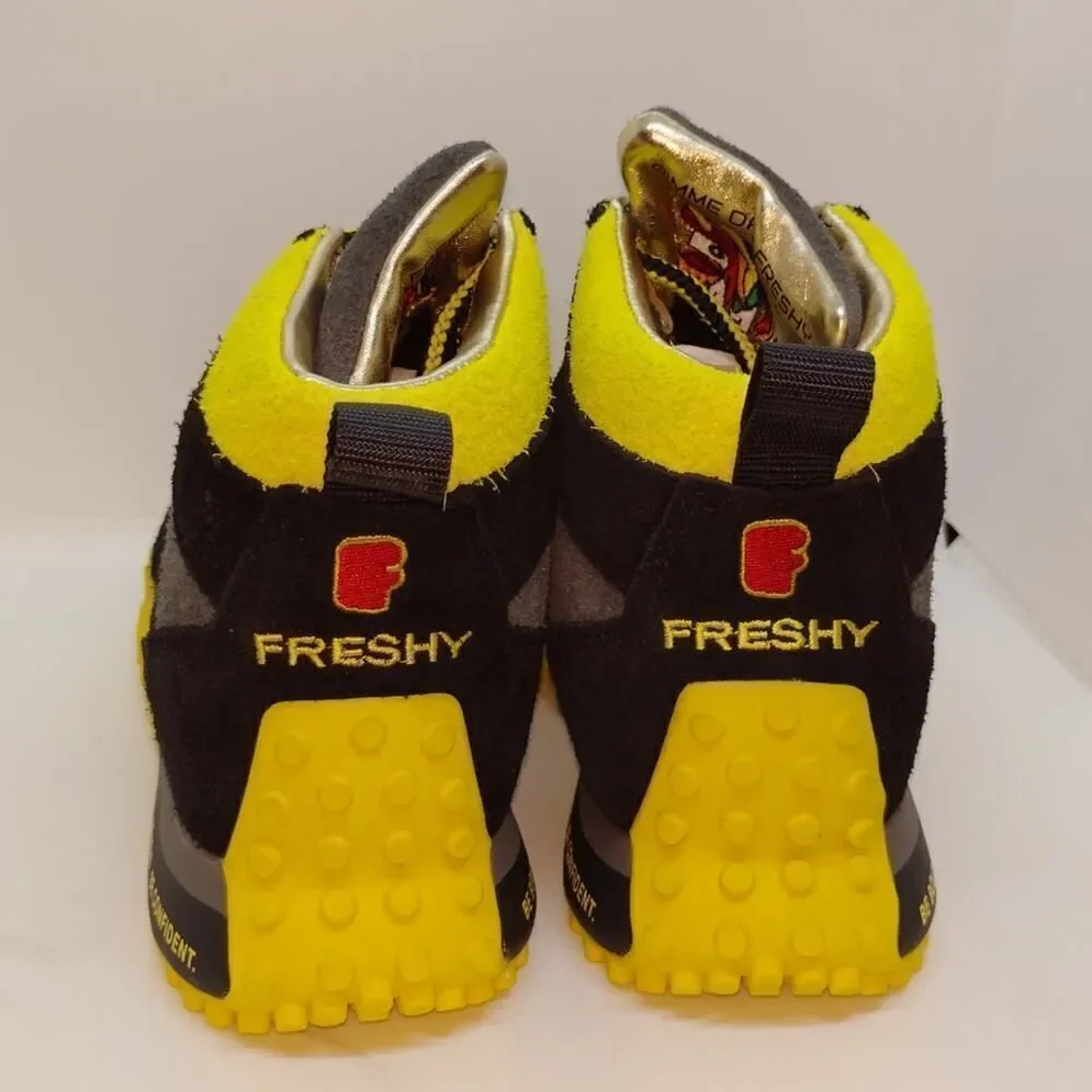 Freshy Dope Dawgs Fashion Mens NEW w/Box Villian Black Hi-Top Sneakers - sz. 8